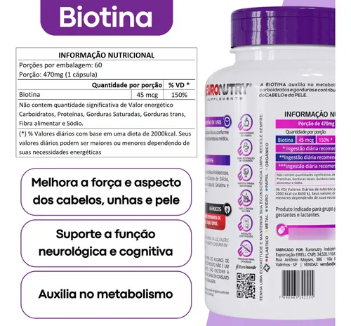 BIOTINA 60 CAPS - Imagem 3